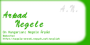 arpad negele business card
