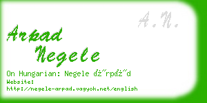 arpad negele business card